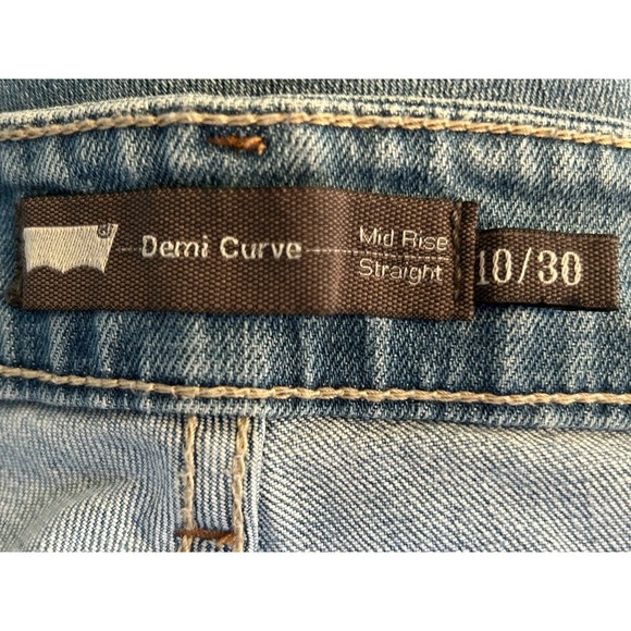 Levi Demi Curve Mid Rise Straight Jeans Size‎ 10/30 - Picture 7 of 8